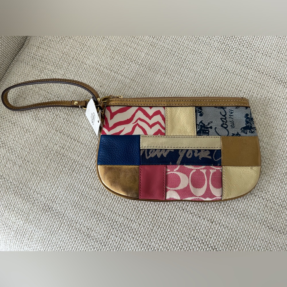 Coach Multicolored Patchwork Wristlet